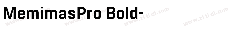 MemimasPro Bold字体转换